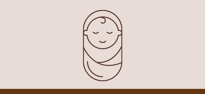 Swaddled baby icon